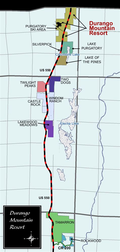 Neighborhoods Durango Mountain Resort Map