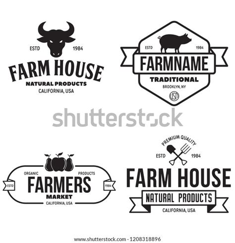 Farmers Market Logos Templates Vector Objects Stock Vector (Royalty ...