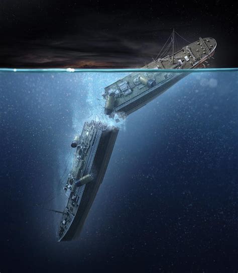 An interesting computer generated image showing how the RMS Titanic ...