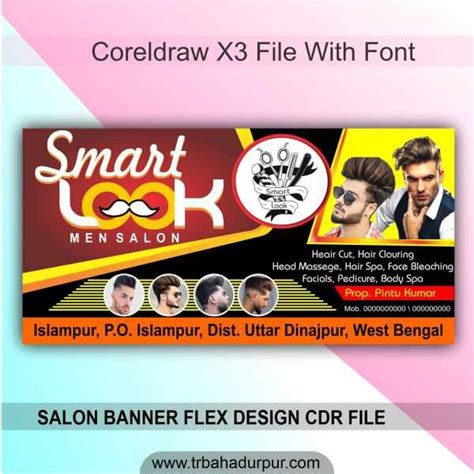 SALON BANNER FLEX DESIGN CDR FILE