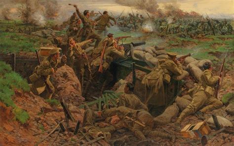 "The Second Battle of Ypres," Canadian soldiers under Lt. Hugh Niven leading the defense of ...