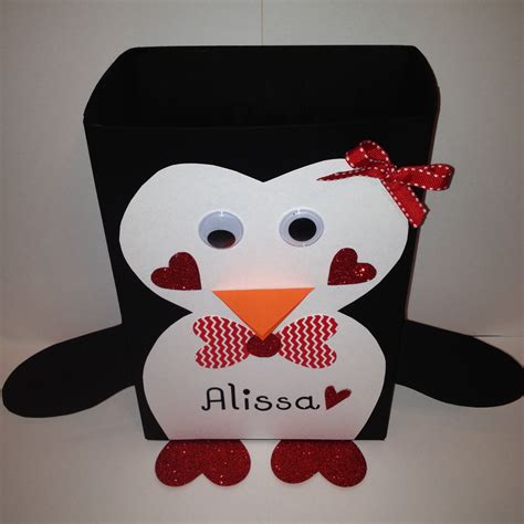 Penguin valentine box | Valentine day boxes, Valentine box, Valentines ...