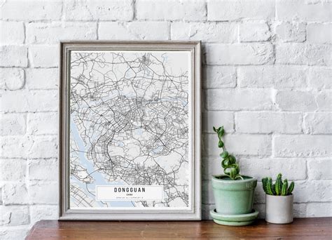 Dongguan Map Poster Dongguan City Map Poster Dongguan City - Etsy