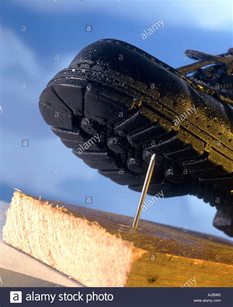 Stepping on Nail Stock Photo: 1227138 - Alamy