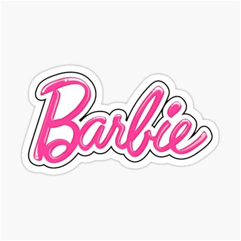 "Barbie pink logo" Sticker for Sale by Sneakerdesign | Redbubble