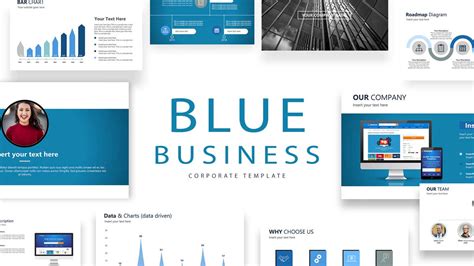 Free Blue Business Corporate Slide Deck & Google Slides