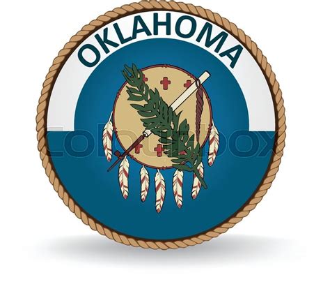 Flag seal of the state of Oklahoma. | Stock vector | Colourbox