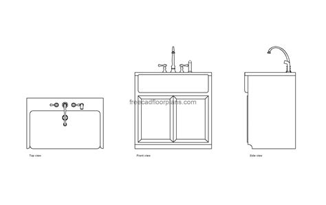 Sink Front Elevation Cad Block - Image to u