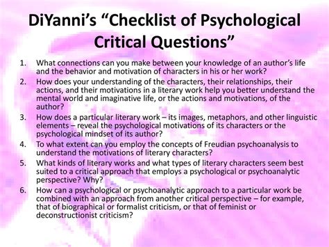 Psychological Approach to Literary Analysis - ppt download