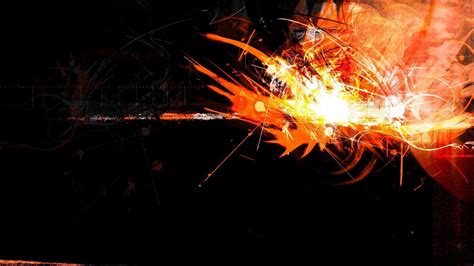 Orange and black abstract painting, abstract, digital art HD wallpaper | Wallpaper Flare