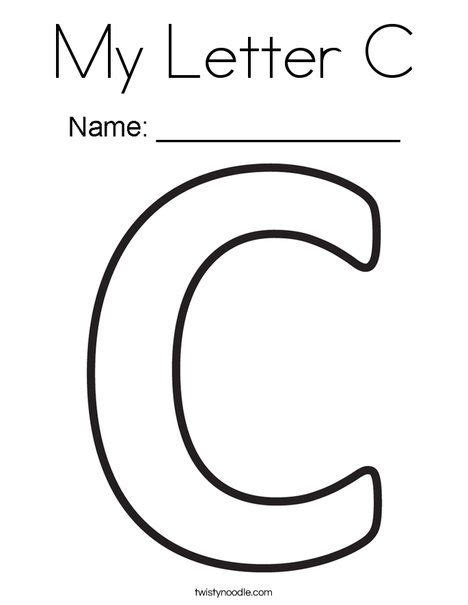My Letter C Coloring Page | Letter c activities, Letter c coloring ...