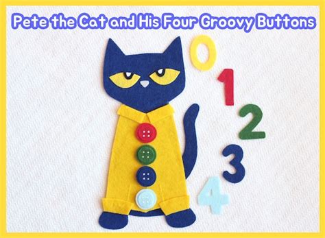 Pete the Cat and His Four Groovy Buttons Felt Story Set / Pete - Etsy