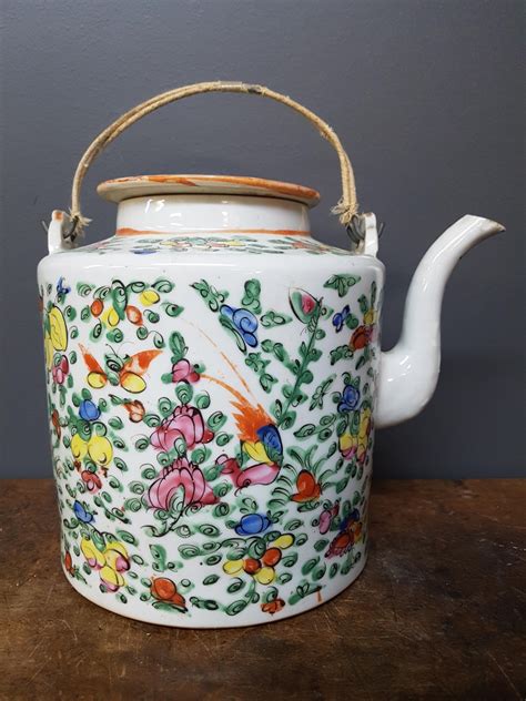 Sold Price: Large Vintage Chinese Porcelain Tea Pot - August 4, 0119 7:00 PM EDT