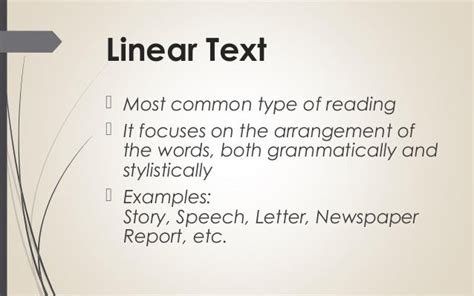 English 9 - Linear vs. Non-Linear Text