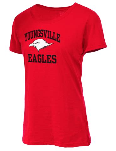 Youngsville Middle Senior High School Eagles Fruit of the Loom Women's 5oz Cotton T-Shirt | Prep ...