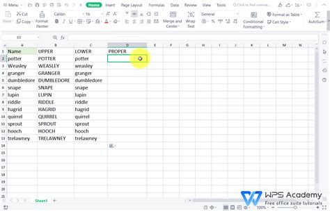 How to change case in Excel | WPS Office Academy