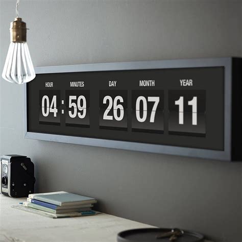 giant digital clock with flip numbers - Google Search | Modern wall ...