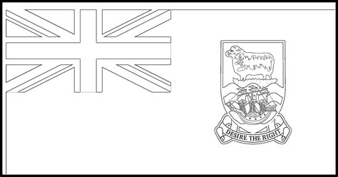 Falkland Islands Flag Colouring Page – Flags Web