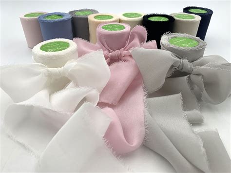 Fringe Silk Chiffon Ribbon - 2" Wide Online Ribbon - May Arts | Ribbon, Bulk ribbon, Wedding ribbon