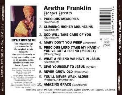 Aretha Franklin - Gospel Greats - R&B / Soul - CD - Walmart.com