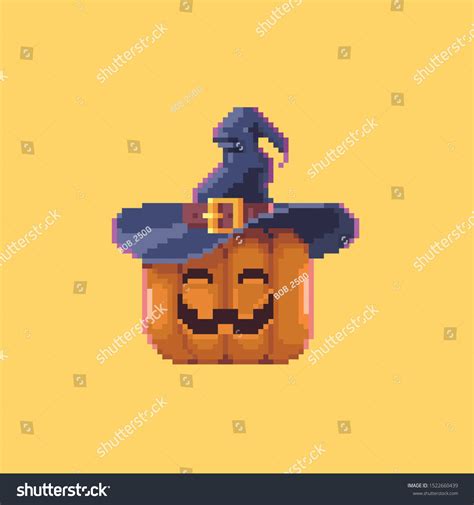 Cute pumpkin. Pixel art style - Royalty Free Stock Vector 1522660439 - Avopix.com