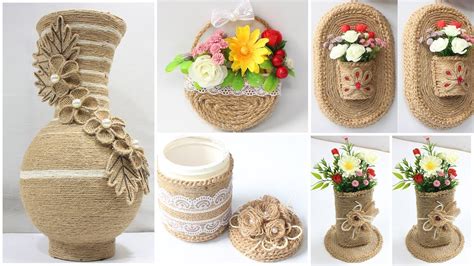 5 Jute craft ideas | Home decorating ideas handmade - YouTube