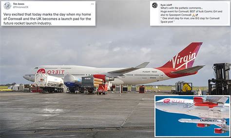 Cornwall's rocket launch! Virgin Orbit to take off tonight from Newquay spaceport | Daily Mail ...