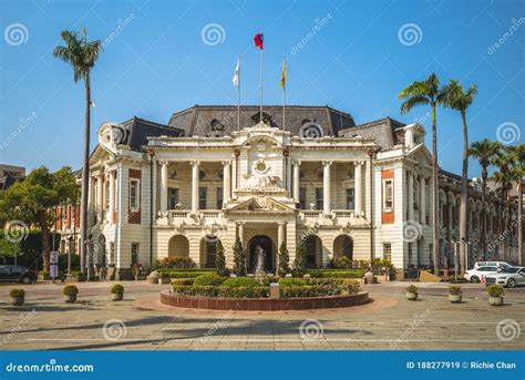 Facade View of Former Taichung City Hall in Taiwan Stock Image - Image of district, architecture ...