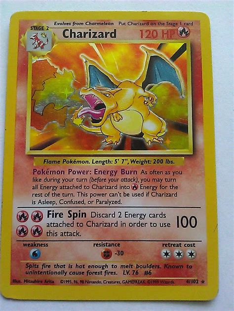 CHARIZARD Base Holographic 4/102 Original Pokemon Card | Charizard, Original pokemon, Pokemon cards