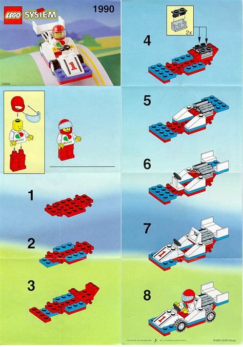 View LEGO® instruction 1990 F1 Race Car - LEGO instructions and catalogs library