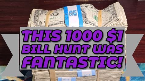 1000 $1 BILL SEARCH #5! CAN'T BELIEVE THE FINDS IN THIS HUNT! DID WE MAKE OUR GOALS? - YouTube