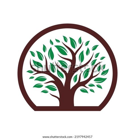 Circle Tree Vector Logo Design Template Stock Vector (Royalty Free) 2197942457 | Shutterstock