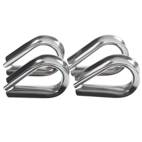 GTBL 4 x Stainless Steel 3mm Wire rope loop Rope Thimbles-in Lifting Tools & Accessories from ...