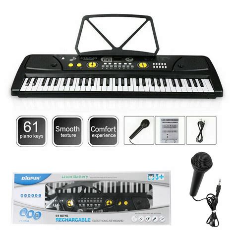 Instrument Kit Plastic Digital Music Piano Keyboard Electronic 61 Keys ...