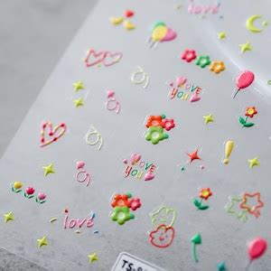 Cute Nail Stickers, Cute Nail Art, Kawaii Nail Decal, Star Nail Decals ...