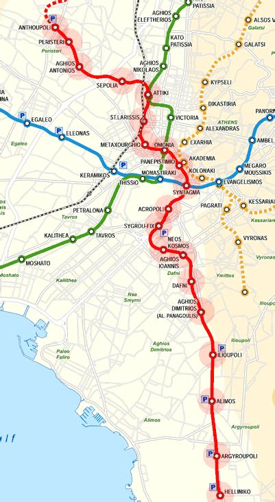 Line 2 map - Athens metro