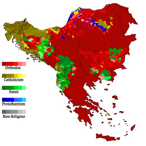 Religious Map Of The Balkans : r/MapPorn