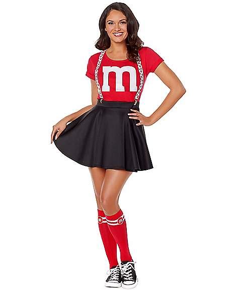 Adult Red M&M’S Costume Kit with Suspenders - Spirithalloween.com