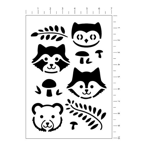 Woodland Animal Stencils, 7" x 10" by Craft Smart® | Michaels