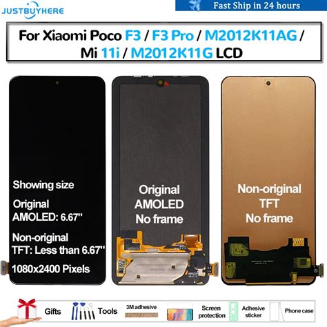 Original Amoled For Xiaomi Poco F3 F3 Pro For Xiaomi Mi 11i Pantalla Lcd Display Touch Panel ...