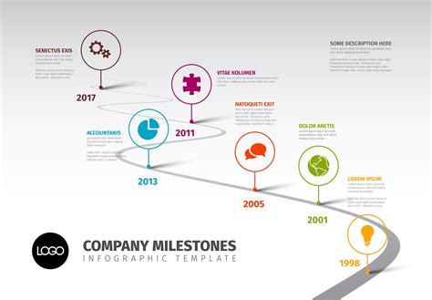 Powerpoint Timeline Template Free Recommended Timeline Template with Icons Other Present ...