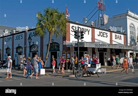 USA, Florida, Key West, Sloppy Joe's Bar on Duval Street where Ernest Hemingway was a regular ...