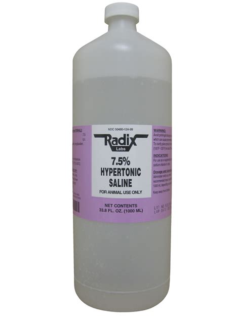 7.5% Hypertonic Saline - Radix Laboratories, Inc.: Veterinary Package ...