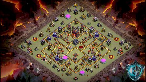 BEST Town Hall 10 War base Anti E-Drags with Copy link - Base of Clans