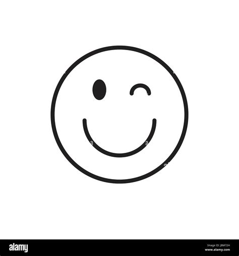 Smiling Cartoon Face Wink Positive People Emotion Icon Stock Vector Image & Art - Alamy