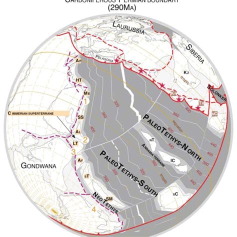 Permian -Triassic boundary reconstruction: The slab roll-back of the... | Download Scientific ...