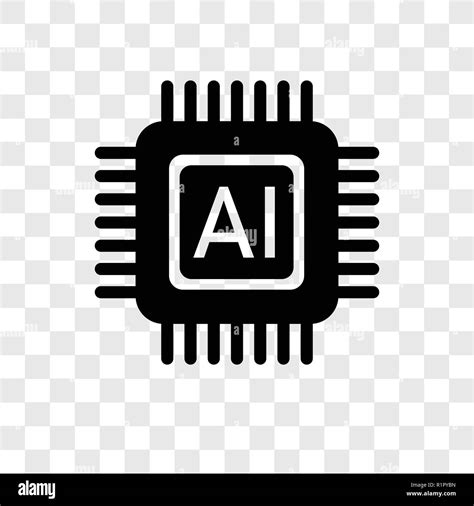 Artificial intelligence vector icon isolated on transparent background, Artificial intelligence ...