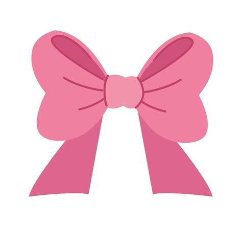 Premium Vector | Pink ribbon bow decorative icon