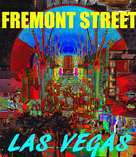 Fremont Street poster work C Painting by David Lee Thompson - Fine Art America