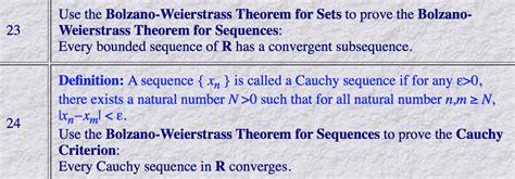 Solved 23 24 Use the Bolzano-Weierstrass Theorem for Sets to | Chegg.com